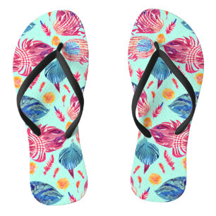 Boho Feathers Pattern Jandals