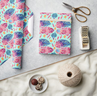 Boho Feathers Pattern Wrapping Paper