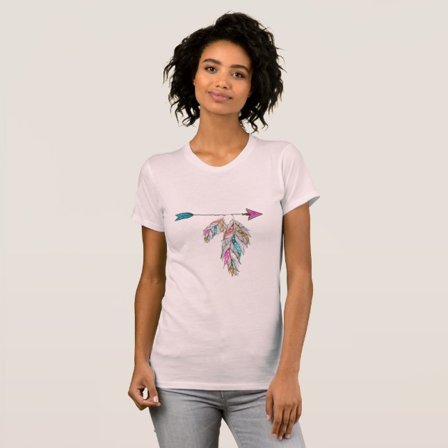 Boho Feathers T-Shirt (Front Full)