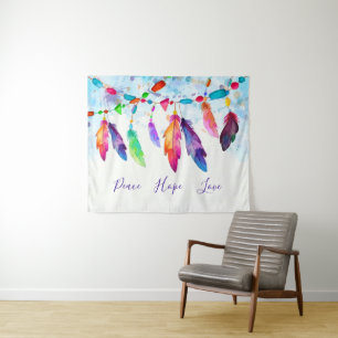 Boho feathers tapestry