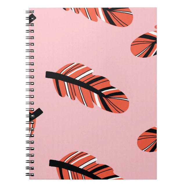 Boho Feathers: Vintage Repeat. Notebook (Front)