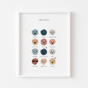 Boho feelings chart print