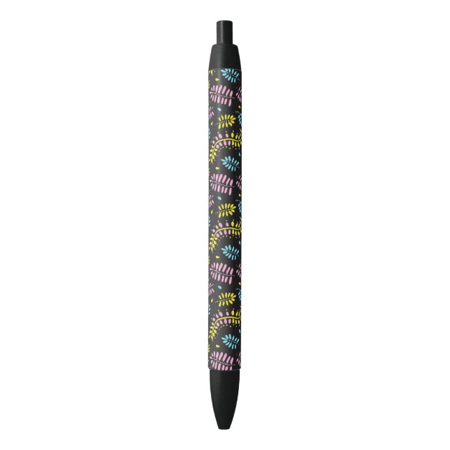 Boho Ferns-Bold Black Ink Pen (Front Vertical)