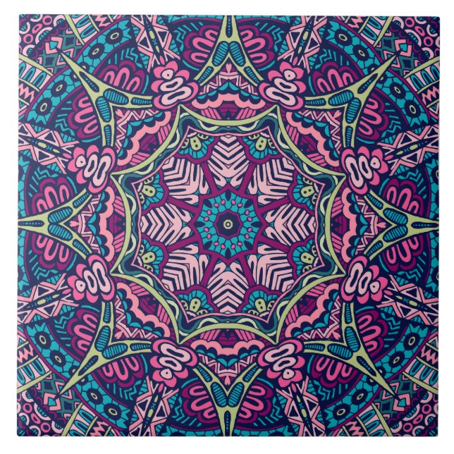 Boho Festive Mandala Tile (Front)