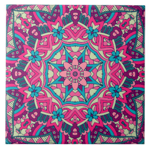 Boho Festive Mandala Tile