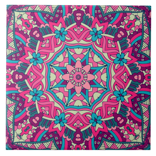 Boho Festive Mandala Tile (Front)