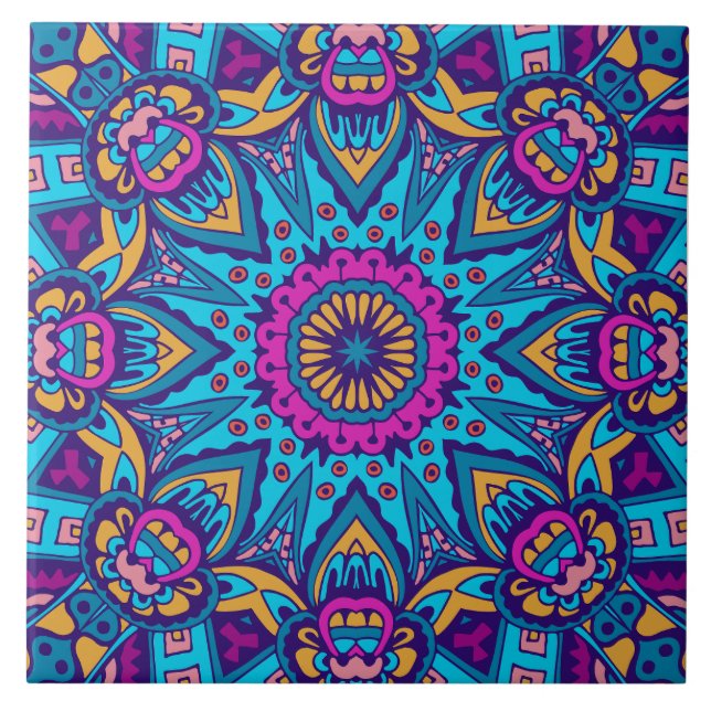 Boho Festive Mandala Tile (Front)