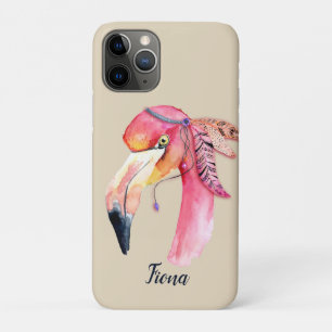Boho Fiona Flamingo Personalised Case-Mate iPhone Case
