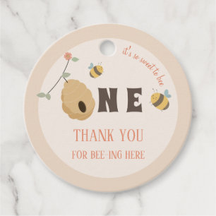 Boho First bee day 1st bee birthday Favour Tags