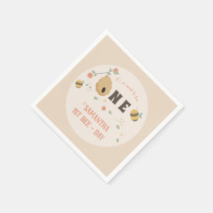 Boho First bee day 1st bee birthday Napkin
