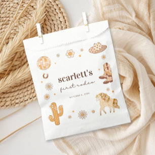 Boho First Rodeo Cowgirl Birthday Favour Bags