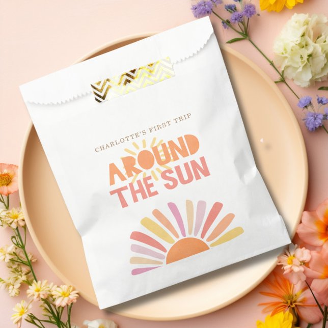 Boho First Trip Around The Sun 1st Birthday Party  Favour Bags (Boho First Trip Around The Sun 1st Birthday Party Favor Bag)