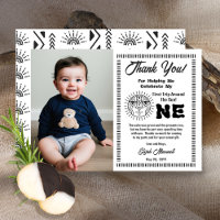 Boho First Trip Around the Sun Birthday Thank You