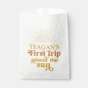 Boho First Trip Around The Sun First Birthday Favour Bags