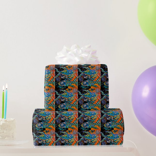 Boho Fish Wrapping Paper (Party Gifts)