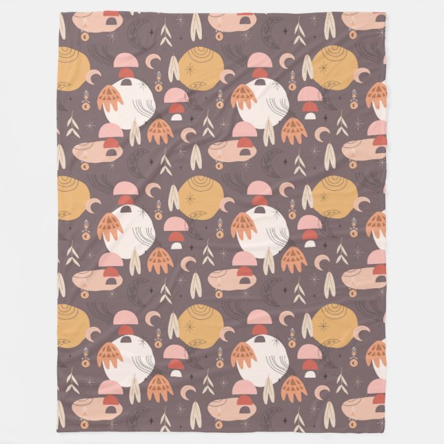 boho fleece blanket (Front)