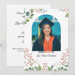 Boho Floral2 College Graduation Announcement