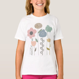 Boho Floral Abstract Wallpaper T-Shirt