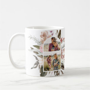 Boho Floral and Greenery Photo Coffee Mug