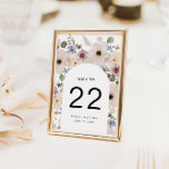 Boho Floral Arch Wedding Table Number<br><div class="desc">Chic,  modern,  and perfect for spring and summer weddings. This wedding table number features stunning hand-painted boho chic watercolor florals in shades of cream,  ivory,  sage green,  burgundy,  and dusty blue arranged around a trendy boho arch. Find additional products in the Modern Boho Chic Floral Wedding Collection.</div>
