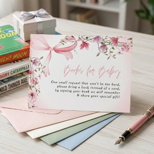 Boho Floral Baby in Bloom Baby Shower  Enclosure Card