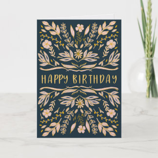 Boho Floral Birthday Card for Her