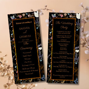 Boho Floral Black Butterfly Garden Programme