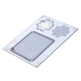 Boho Floral Blue Grey Creative Paper  Notepad