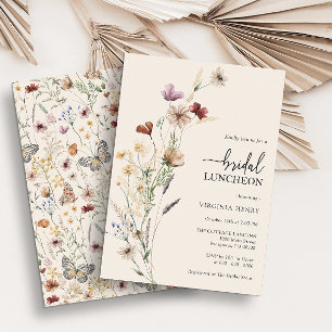 Boho Floral Bridal Luncheon Invitation