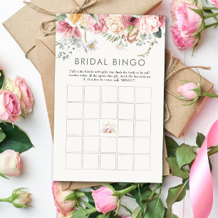 Boho Floral Bridal Shower Bridal Bingo