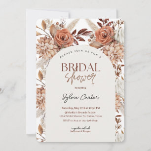 Boho Floral Bridal Shower Invitation