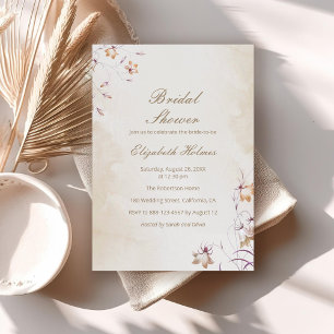 Boho Floral Bridal Shower Invitation