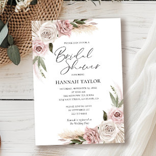 Boho Floral Bridal Shower Invitation