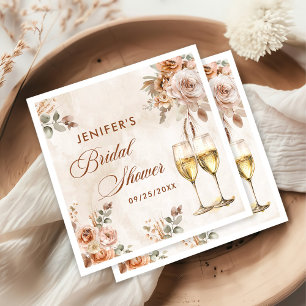 Boho Floral Bridal Shower Napkin
