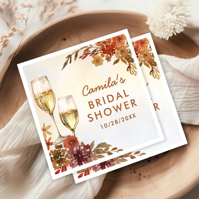 Boho Floral Bridal Shower Napkin (Creator Uploaded)