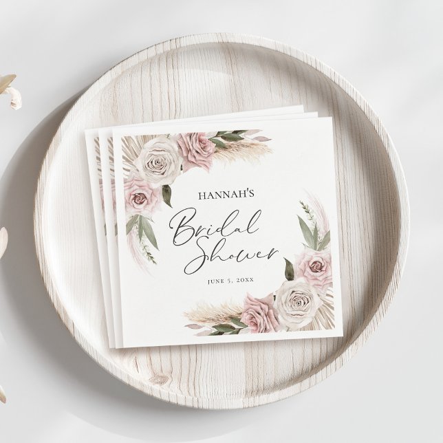 Boho Floral Bridal Shower Napkin (Creator Uploaded)