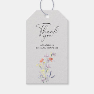 Boho Floral bridal shower thank you Gift Tags