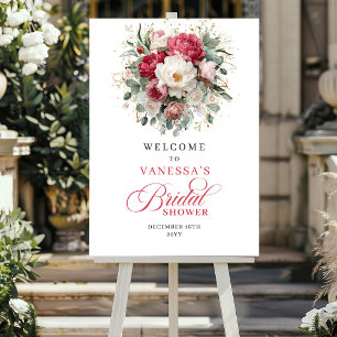 Boho Floral Bridal Shower Welcome Sign