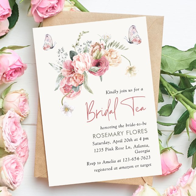 Boho Floral Bridal Tea Brodal Shower Invitation (Creator Uploaded)