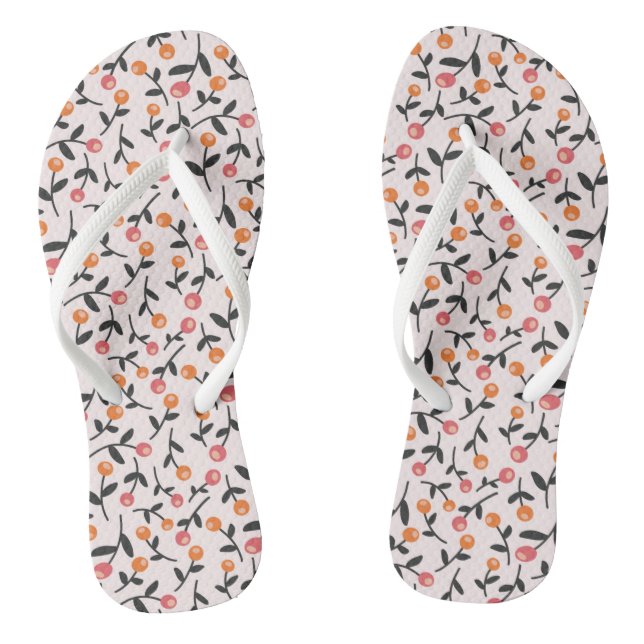 Boho Floral Bud Pattern Jandals (Footbed)