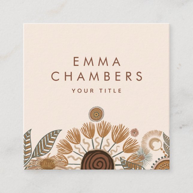 Boho Floral Business Card (Front)