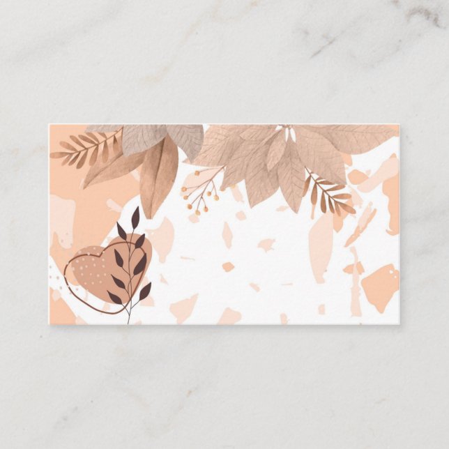Boho Floral Business Card Template (Front)