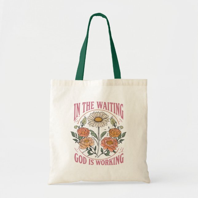 Boho Floral Christian Quote  Tote Bag (Front)
