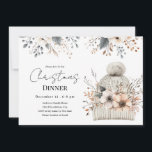 Boho Floral Christmas Dinner Invitation<br><div class="desc">Watercolor boho floral Christmas Dinner invitations. Easy to personalise. All text is adjustable and easy to change for your own party needs.</div>