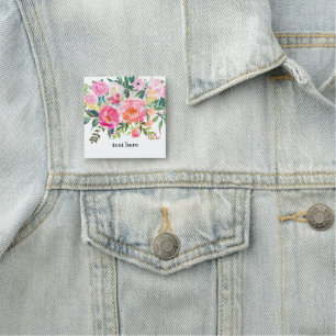 boho floral Classic Name Tag