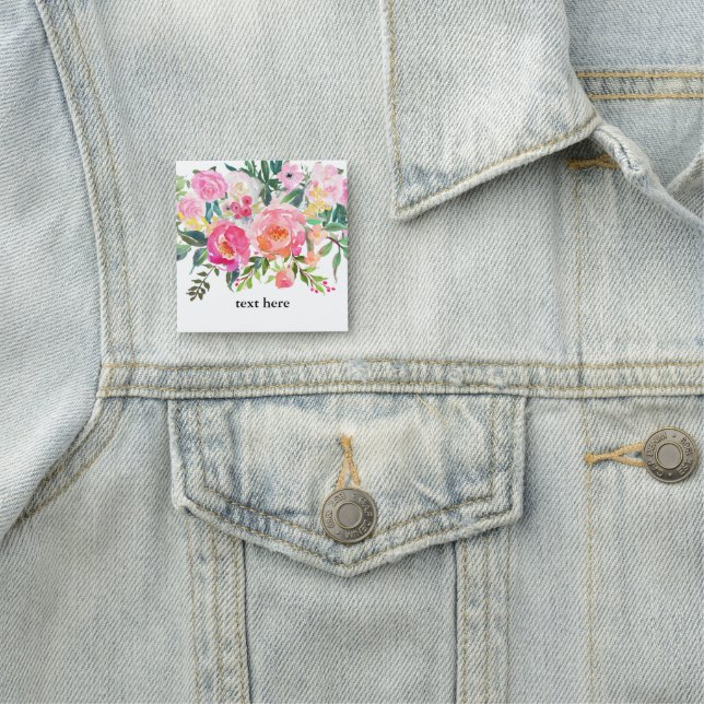 boho floral Classic Name Tag (In Situ)