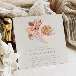 Boho Floral Coffee Bridal Shower Brunch Invitation<br><div class="desc">Fall in love with these romantic invitations for autumn bridal shower brunches or coffee themed showers. Elegant design features a soft off-white background graced with a bouquet of pastel earth tone boho watercolor flowers flanking a perfectly prepared caffe latte.</div>