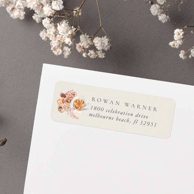Boho Floral Coffee Return Address (Creator Uploaded)