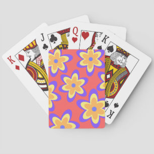 Boho Floral Colourful Pattern Playing Cards