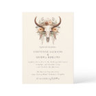 Boho Floral Cow Skull Western Photo Wedding 